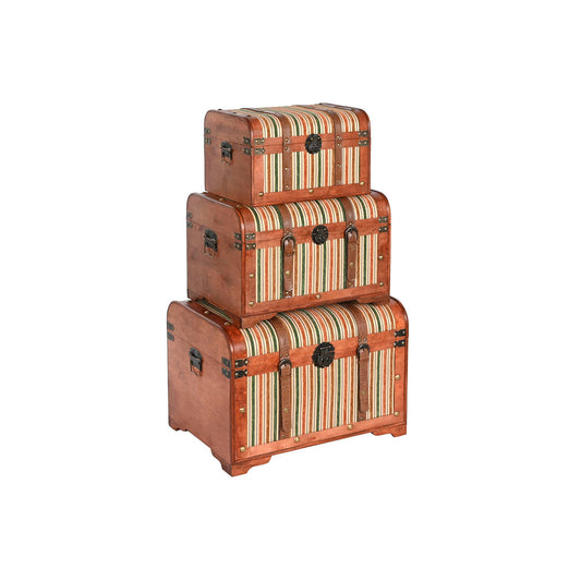 Home ESPRIT Arkkusetti Ruskea/Monivärinen Puu/Kangas 61 x 43 x 42,5 cm (3 osaa)